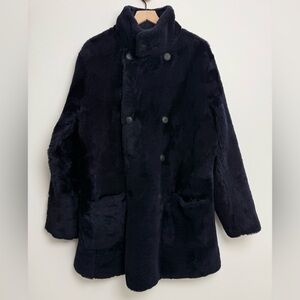 $13,000 Giorgio Armani Reversible Shearling & Sheepskin Coat – Double-Breasted